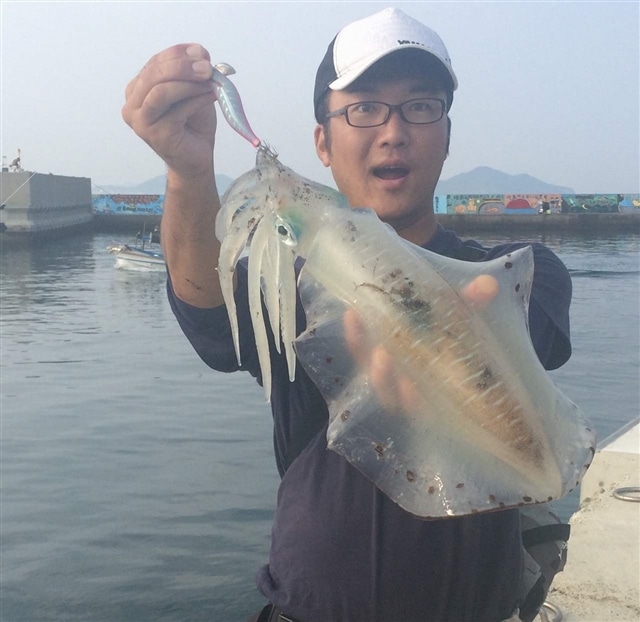 大型も混じる 福岡県宗像エリアの秋イカエギング Yamashita イカ釣りで世界トップクラス