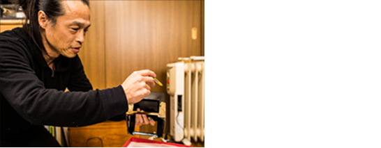 高田 光彦 - 岐阜県大垣市生まれ。高校卒業後、金沢市にて初代清瀬一光師に師事。1995年通産省認定、金沢漆器蒔絵部門にて、日本伝統工芸士に認定を受ける。