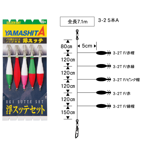 浮スッテセット 若狭湾用 Yamashita イカ釣りで世界トップクラス