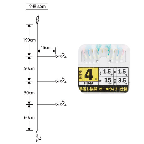 イサキ仕掛 Yamashita イカ釣りで世界トップクラス